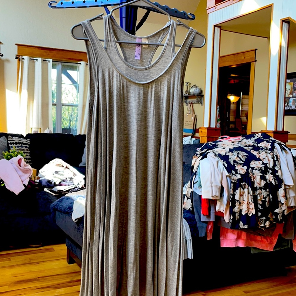 Racer back tee shirt dress